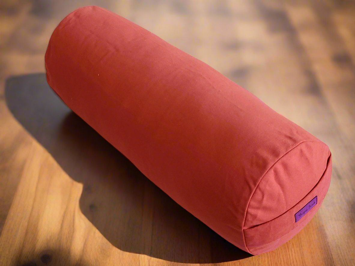 Round Yoga Bolster | Pure | Rust - Yoga Soul