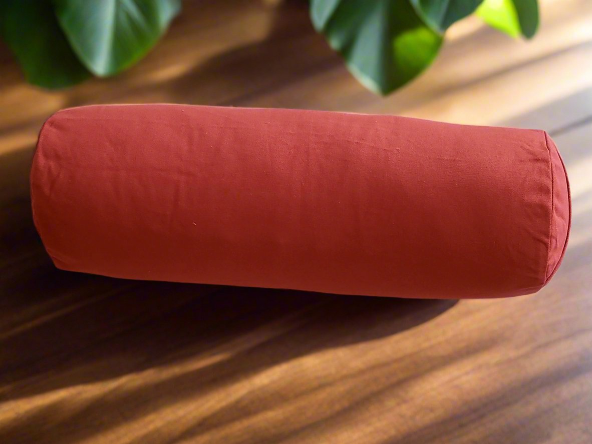 Round Yoga Bolster | Pure | Rust - Yoga Soul