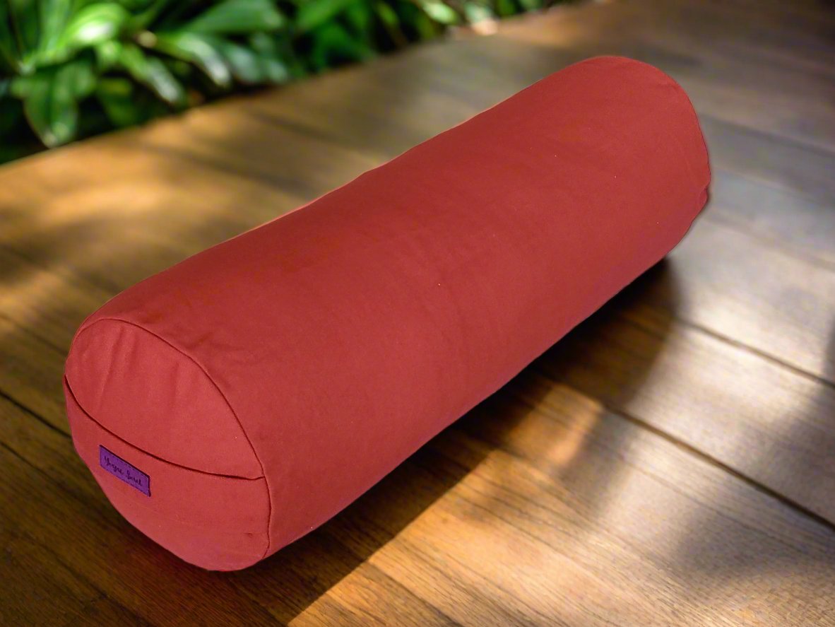 Round Yoga Bolster | Pure | Rust - Yoga Soul