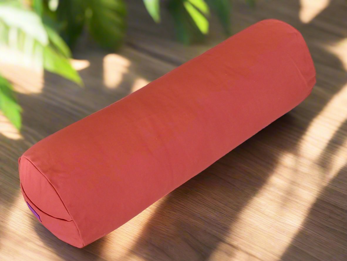 Round Yoga Bolster | Pure | Rust - Yoga Soul