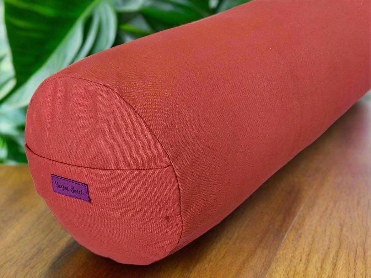 Round Yoga Bolster | Pure | Rust - Yoga Soul