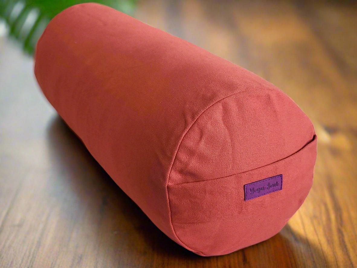 Round Yoga Bolster | Pure | Rust - Yoga Soul