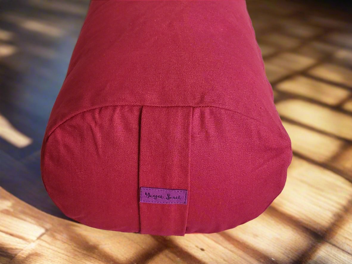 Oval Yoga Bolster | Pure | Plum - Yoga Soul