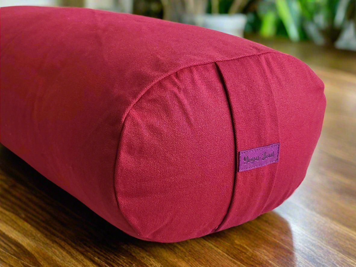 Oval Yoga Bolster | Pure | Plum - Yoga Soul