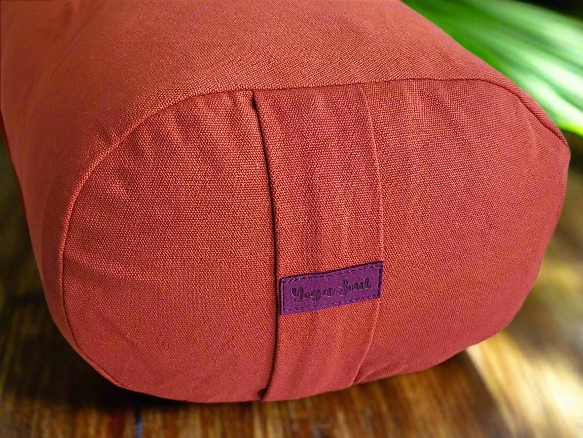 Oval Yoga Bolster | Pure | Rust - Yoga Soul