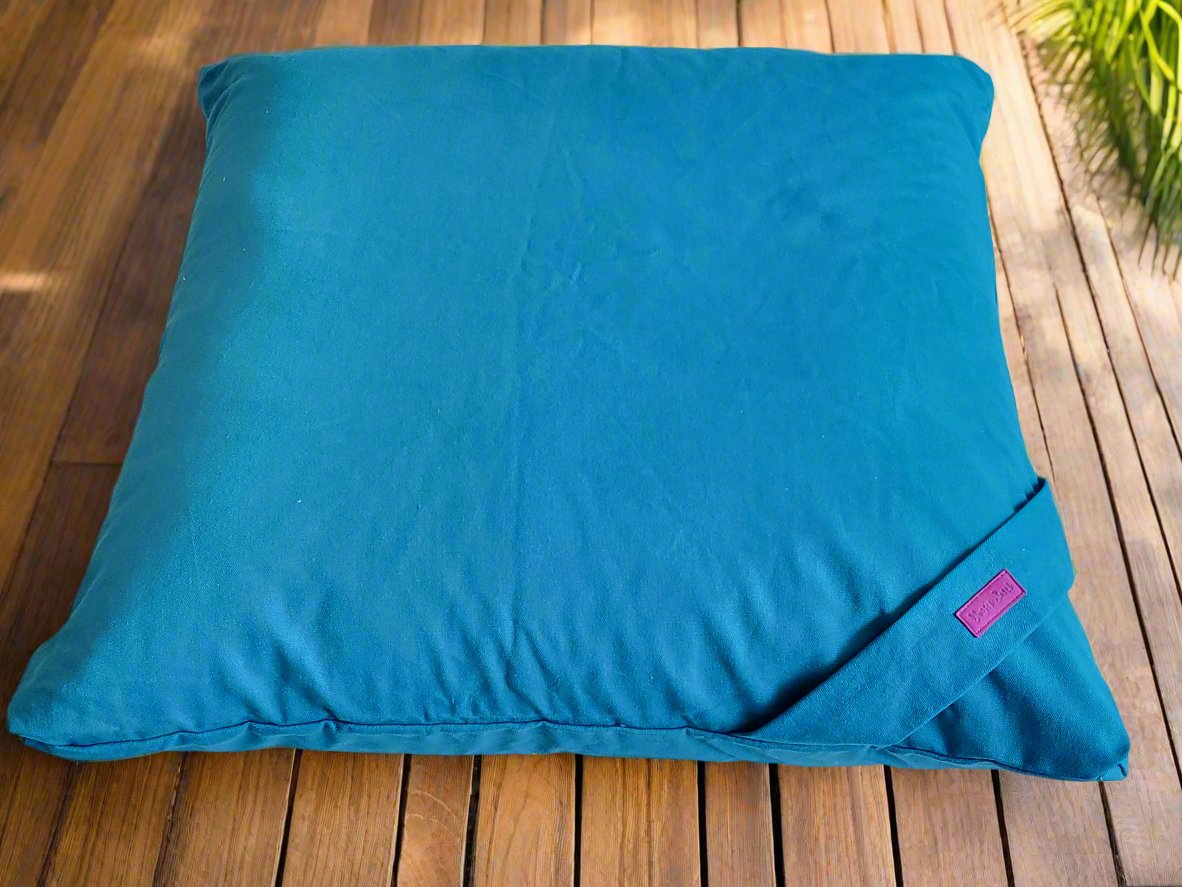 ZABUTON Meditation Cushion | Pure | Teal - Yoga Soul