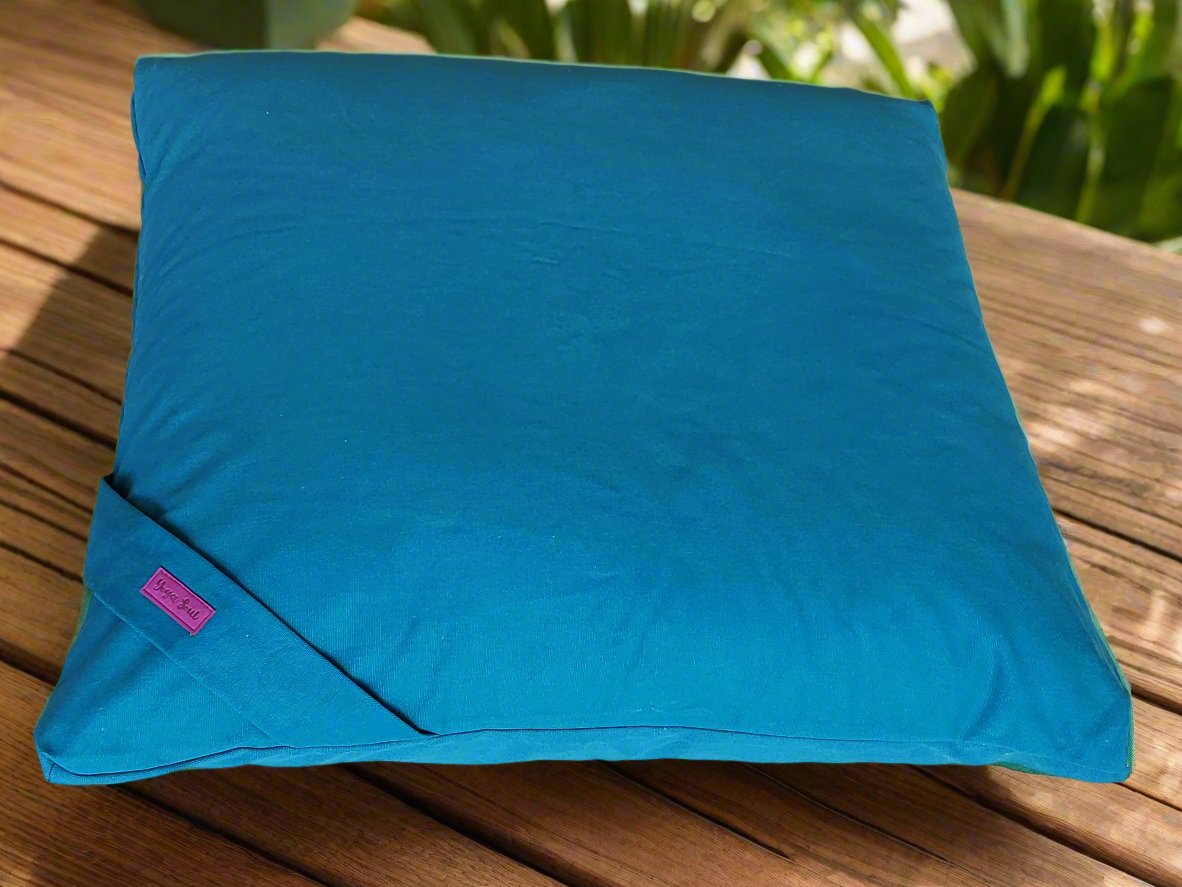 ZABUTON Meditation Cushion | Pure | Teal - Yoga Soul