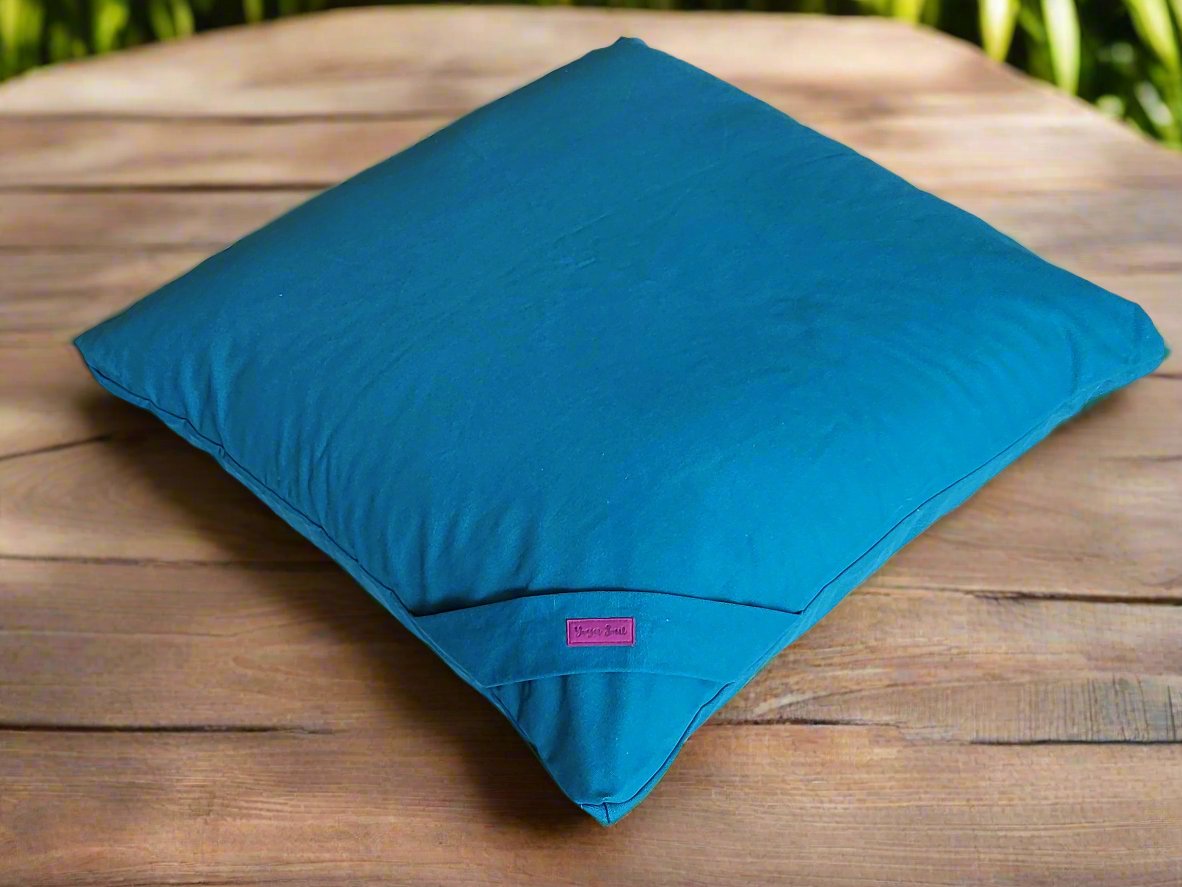 ZABUTON Meditation Cushion | Pure | Teal - Yoga Soul