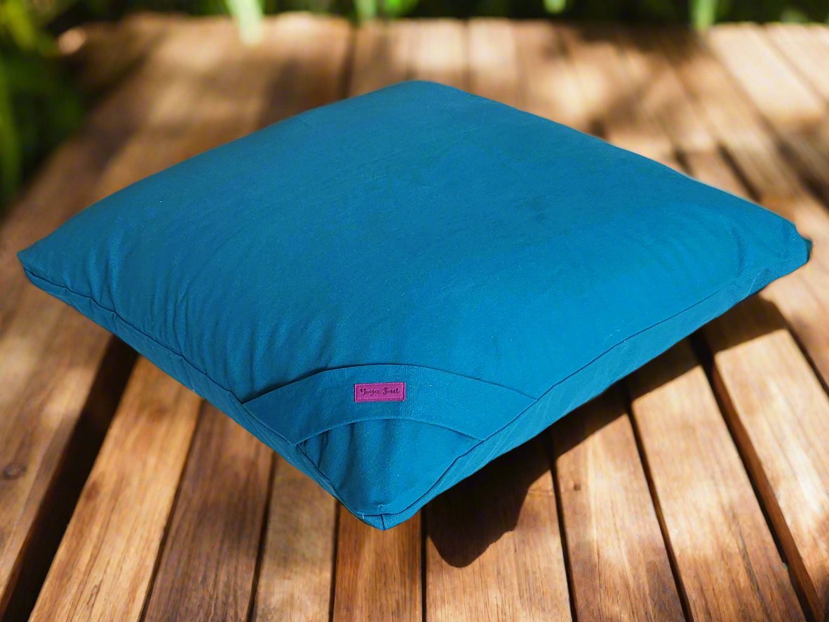 ZABUTON Meditation Cushion | Pure | Teal - Yoga Soul