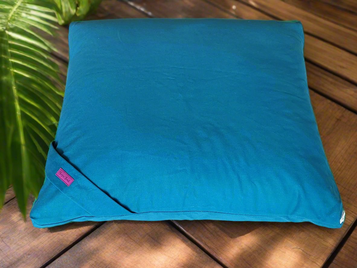 ZABUTON Meditation Cushion | Pure | Teal - Yoga Soul