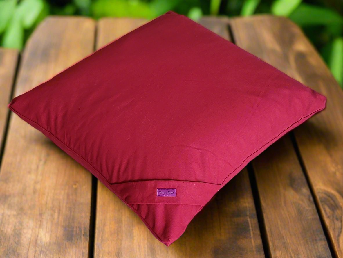 ZABUTON Meditation Cushion | Pure | Plum - Yoga Soul