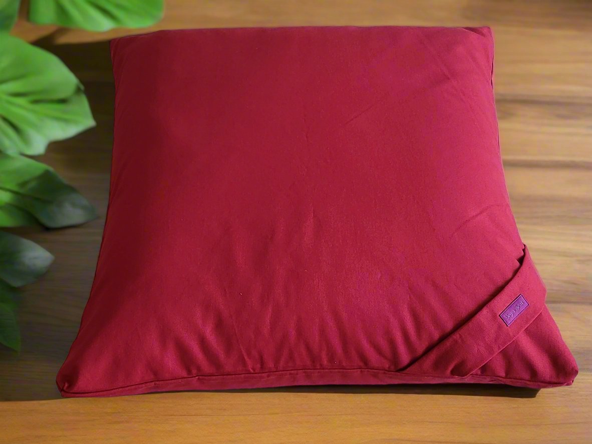 ZABUTON Meditation Cushion | Pure | Plum - Yoga Soul