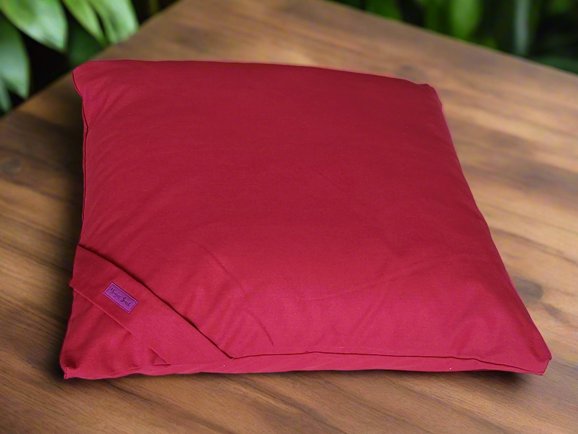 ZABUTON Meditation Cushion | Pure | Plum - Yoga Soul