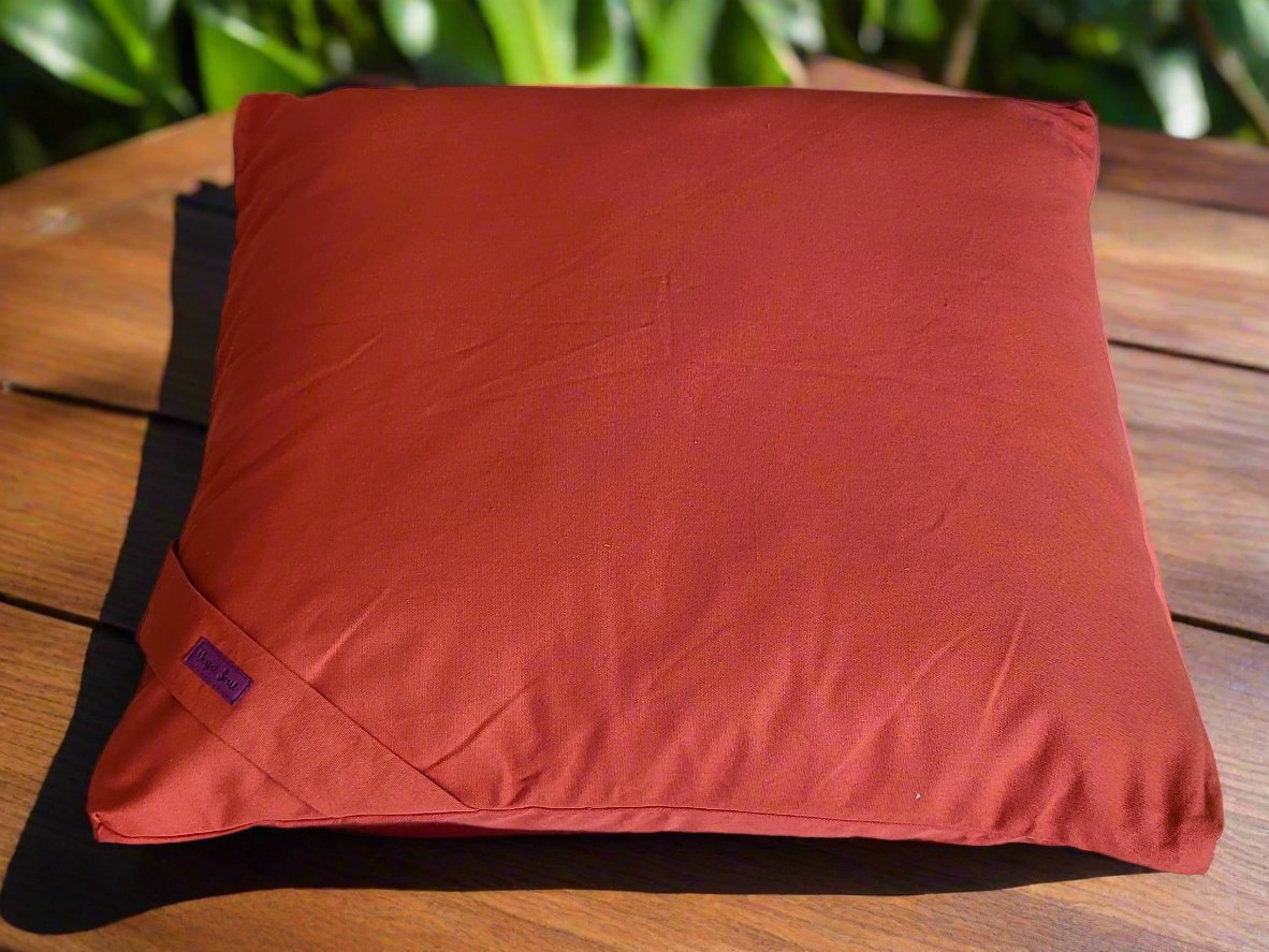 ZABUTON Meditation Cushion | Pure | Rust - Yoga Soul