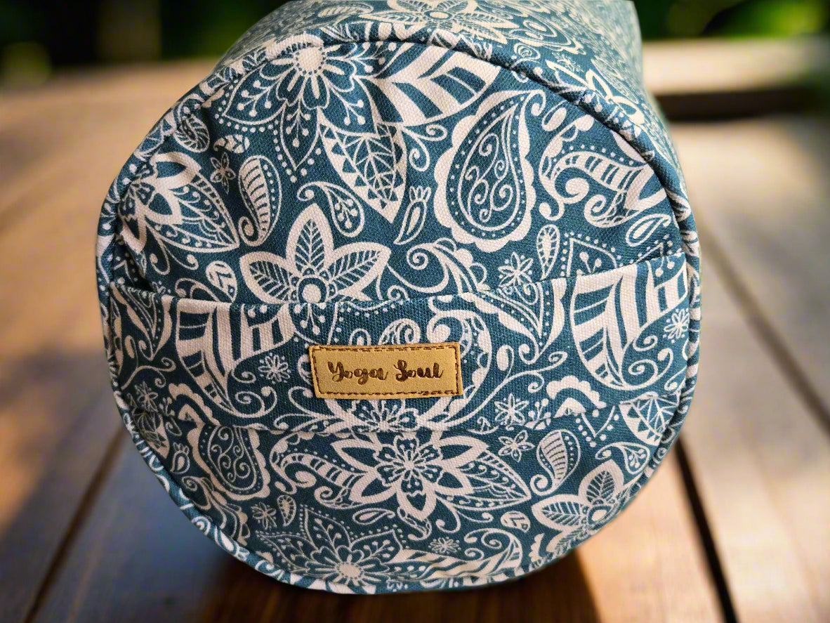 Round Yoga Bolster | StarFlower | Teal - Yoga Soul