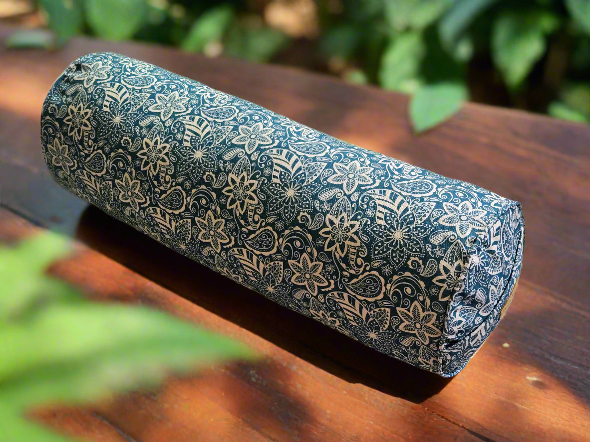 Round Yoga Bolster | StarFlower | Teal - Yoga Soul