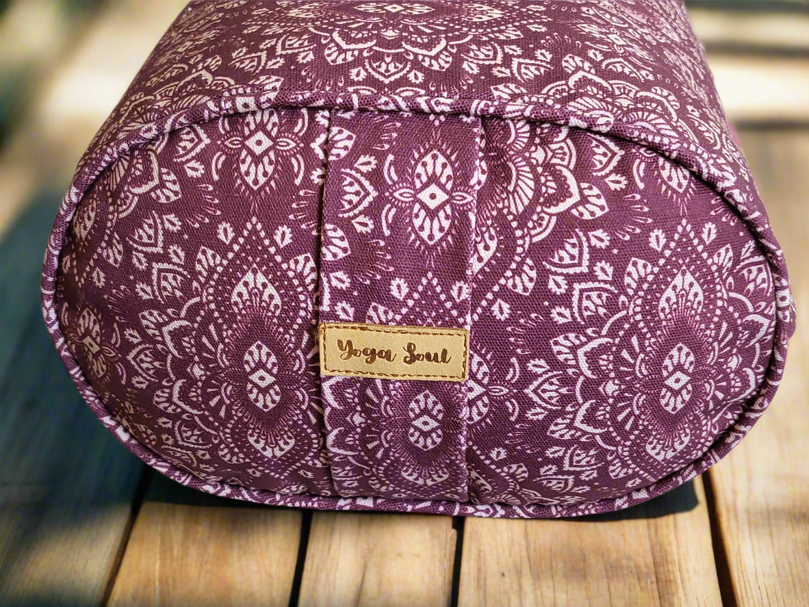 Oval Yoga Bolster | Mandala | Amethyst - Yoga Soul