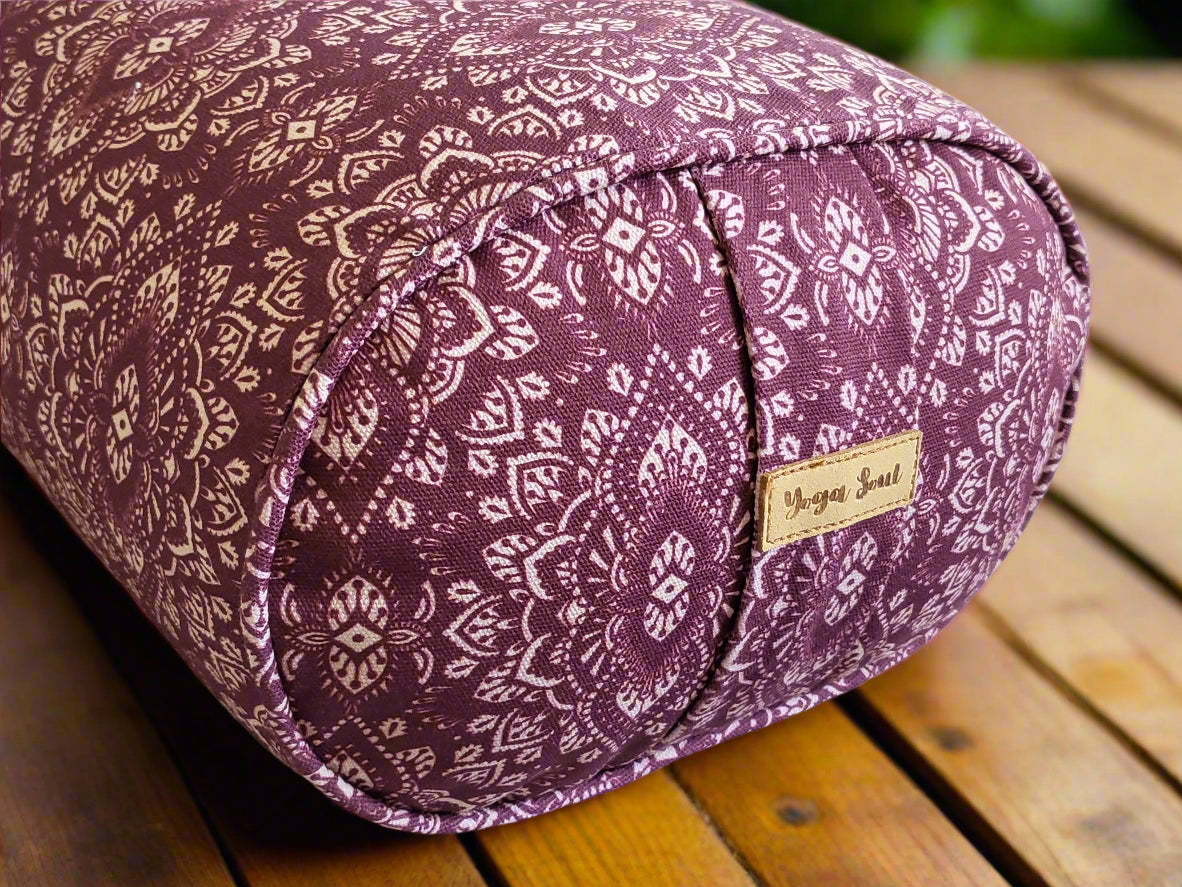 Oval Yoga Bolster | Mandala | Amethyst - Yoga Soul