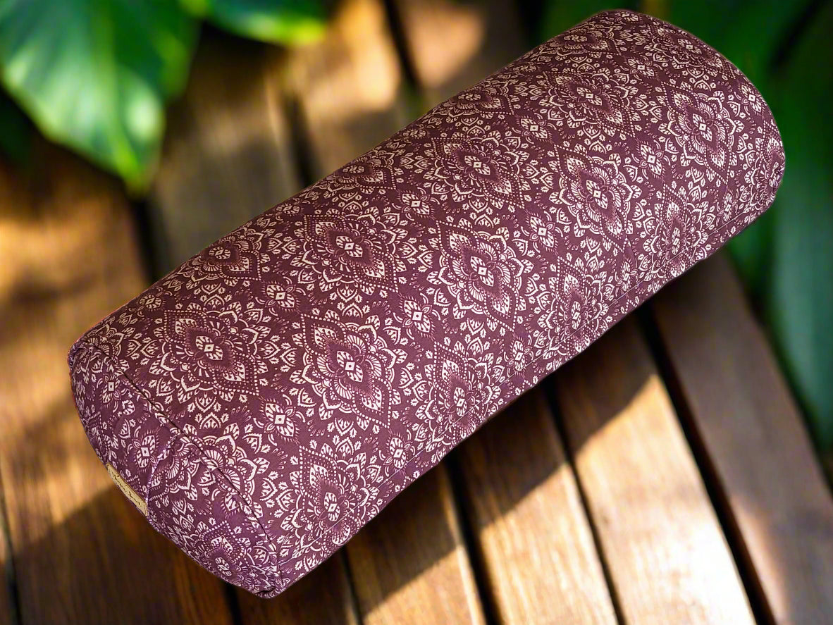 Oval Yoga Bolster | Mandala | Amethyst - Yoga Soul