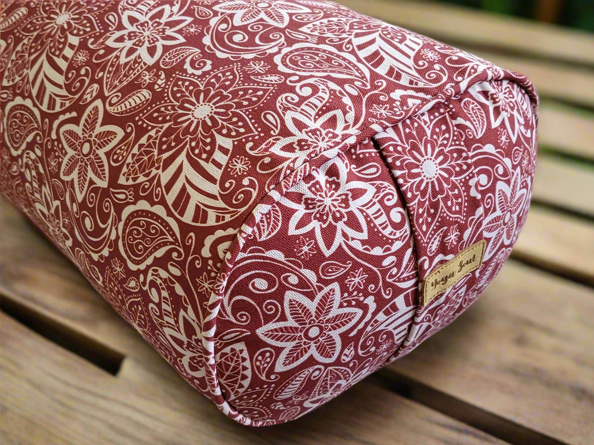 Oval Yoga Bolster | StarFlower| Rust - Yoga Soul