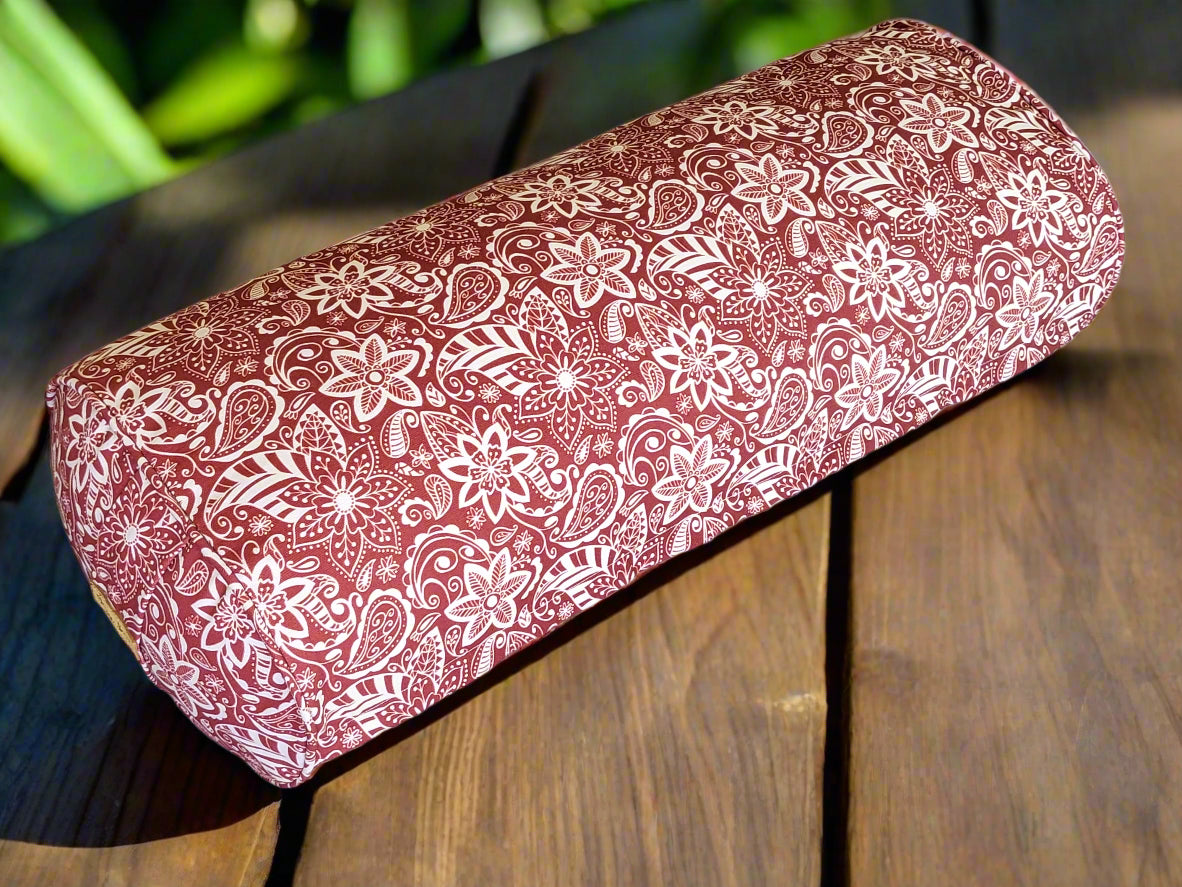 Oval Yoga Bolster | StarFlower| Rust - Yoga Soul