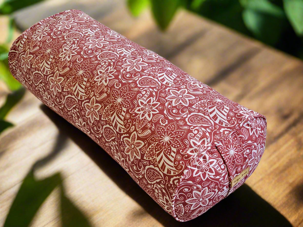 Oval Yoga Bolster | StarFlower| Rust - Yoga Soul