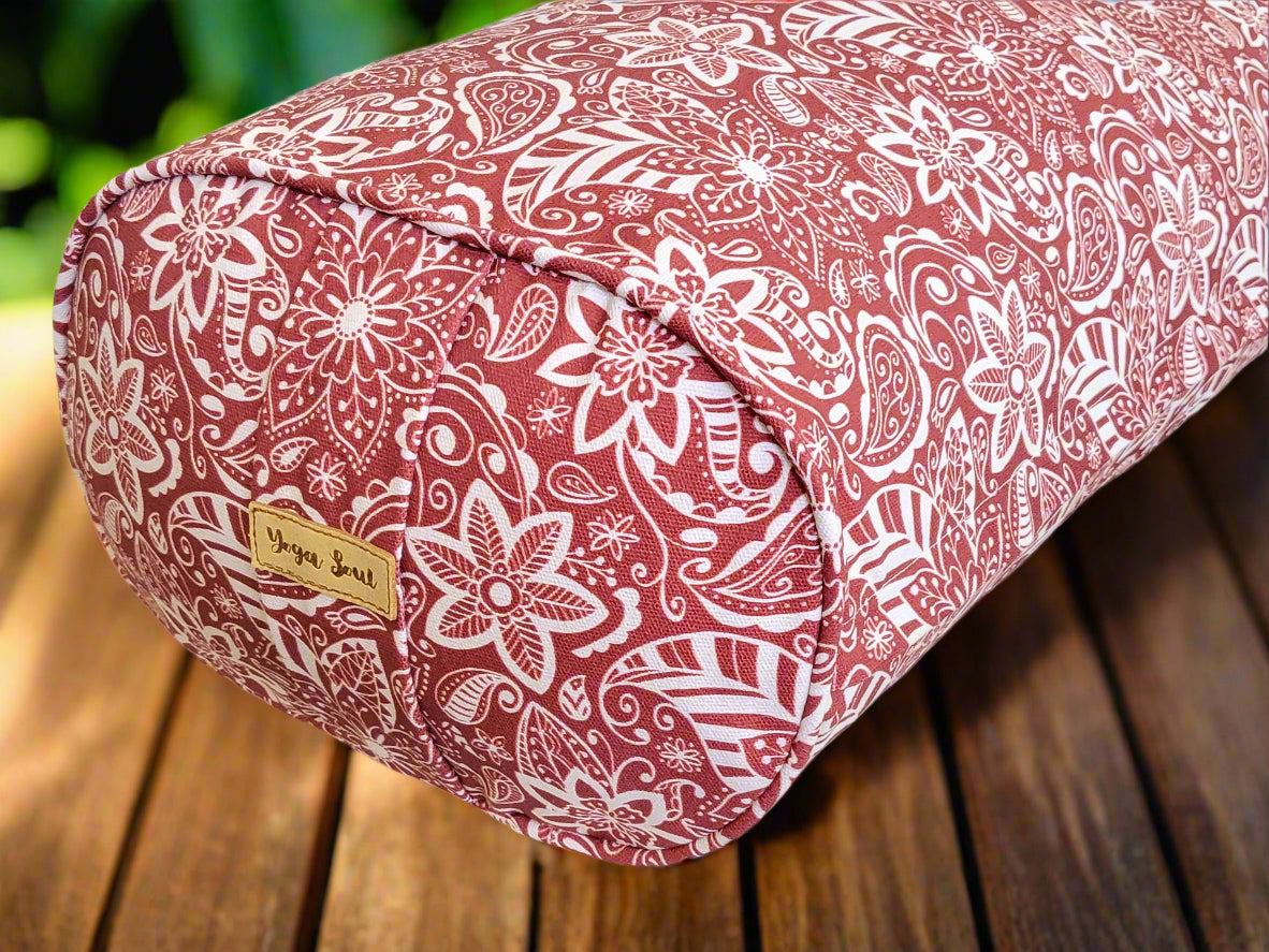 Oval Yoga Bolster | StarFlower| Rust - Yoga Soul