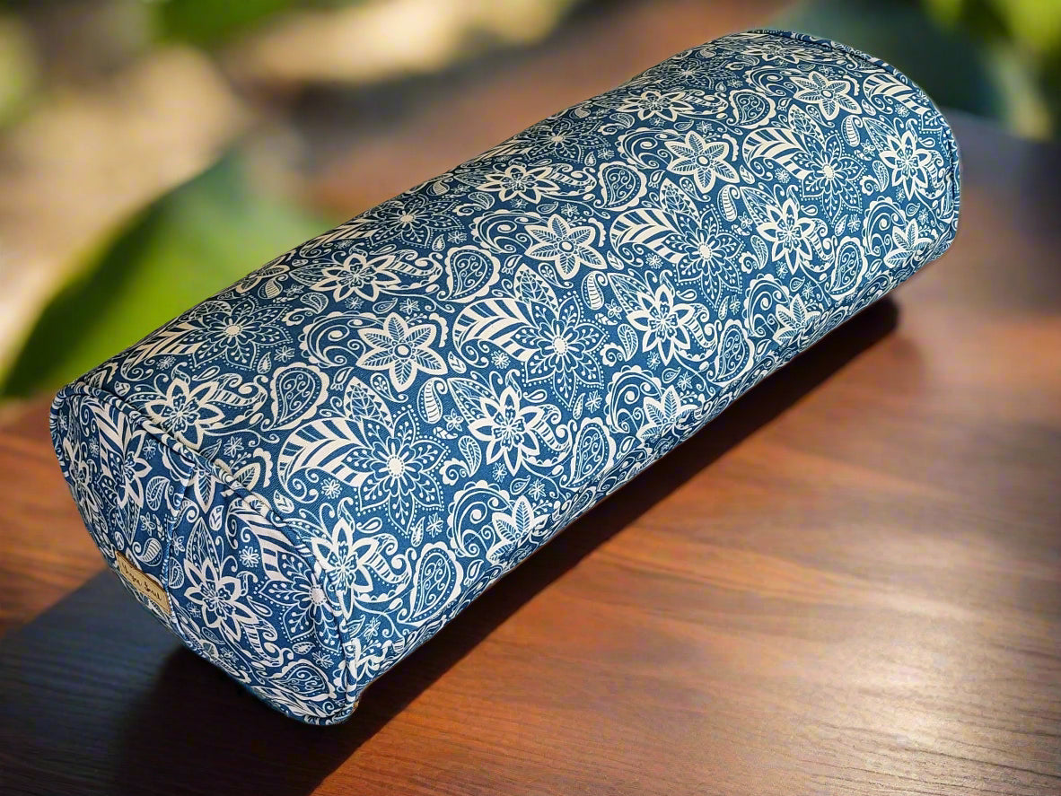 Oval Yoga Bolster | StarFlower | Indigo blue - Yoga Soul