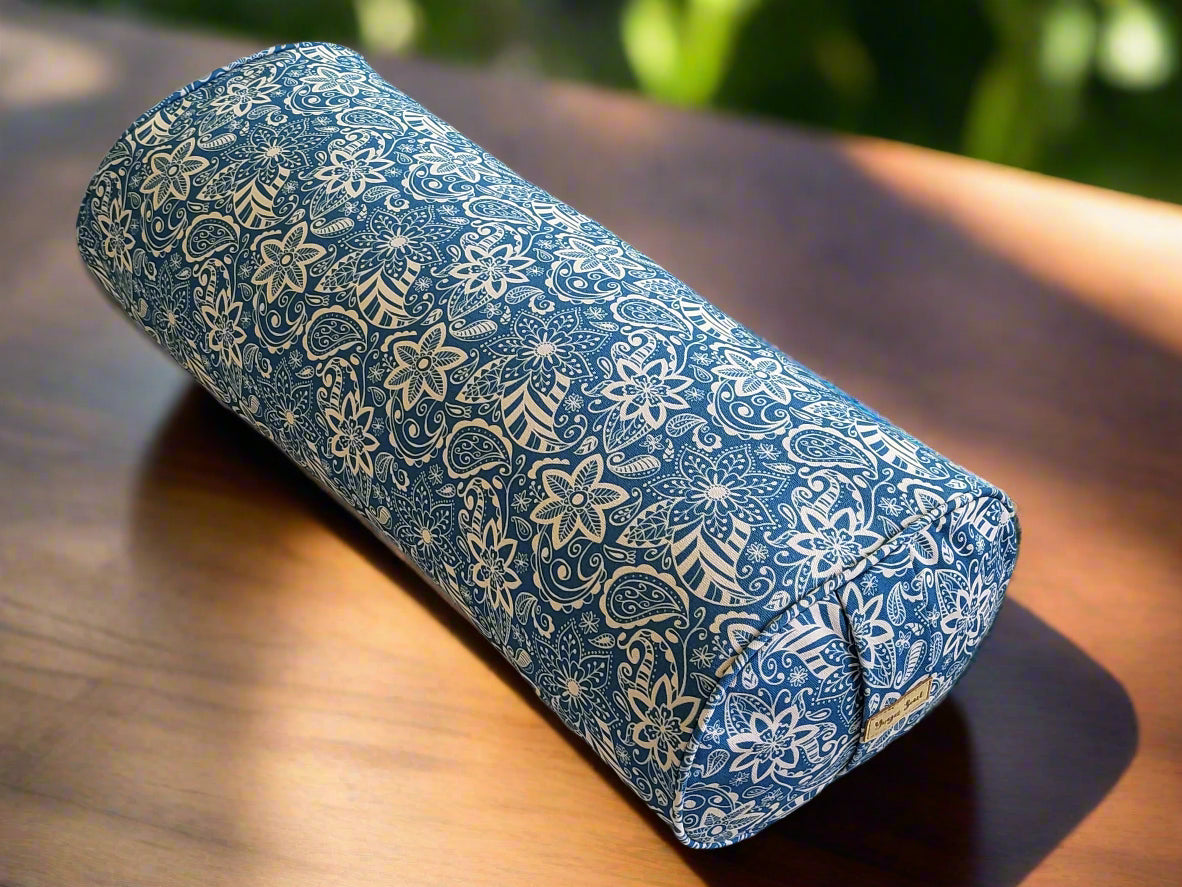 Oval Yoga Bolster | StarFlower | Indigo blue - Yoga Soul