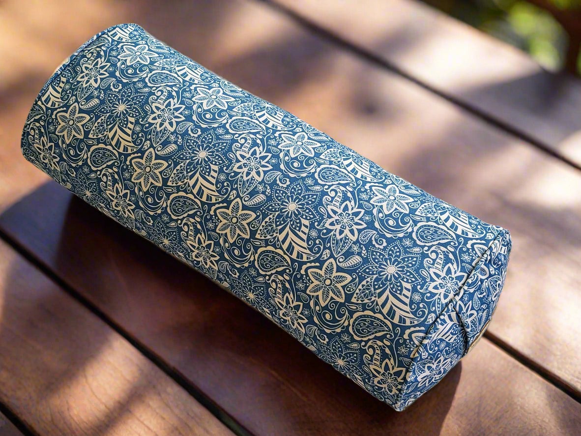 Oval Yoga Bolster | StarFlower | Indigo blue - Yoga Soul