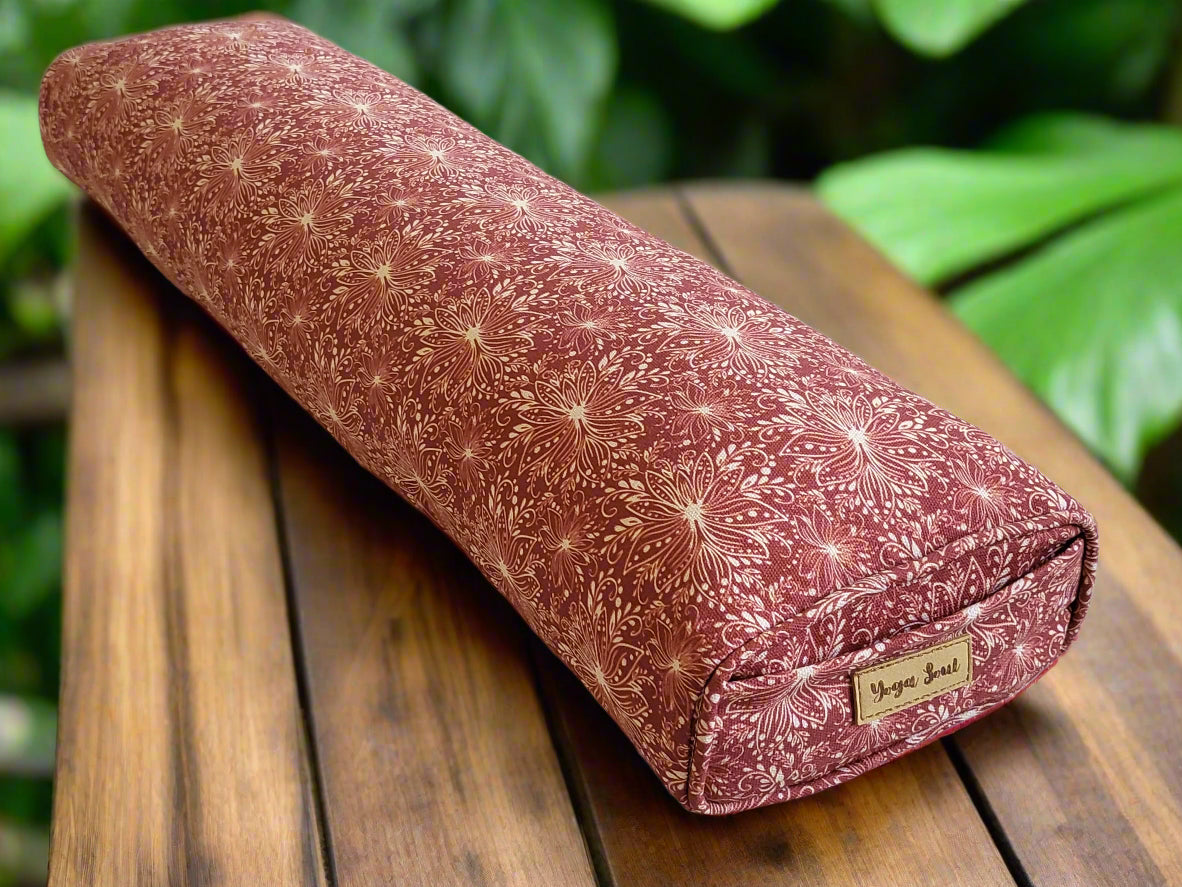 Pranayama Yoga Bolster | Lotus | Rust - Yoga Soul