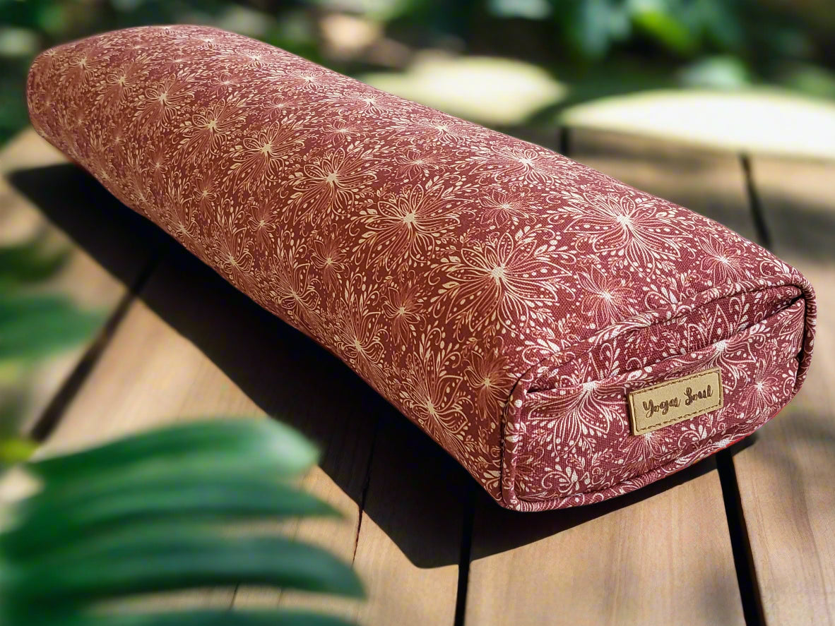 Pranayama Yoga Bolster | Lotus | Rust - Yoga Soul