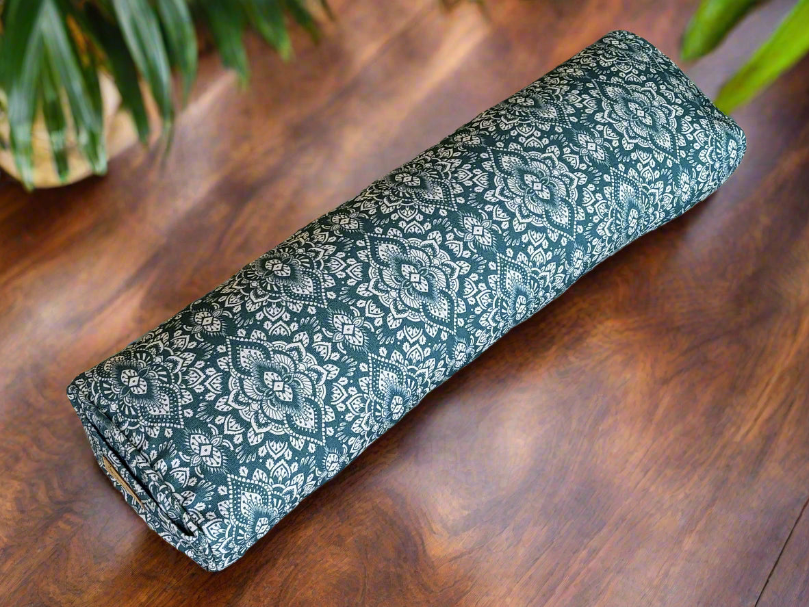 Pranayama Yoga Bolster | Mandala | Teal - Yoga Soul