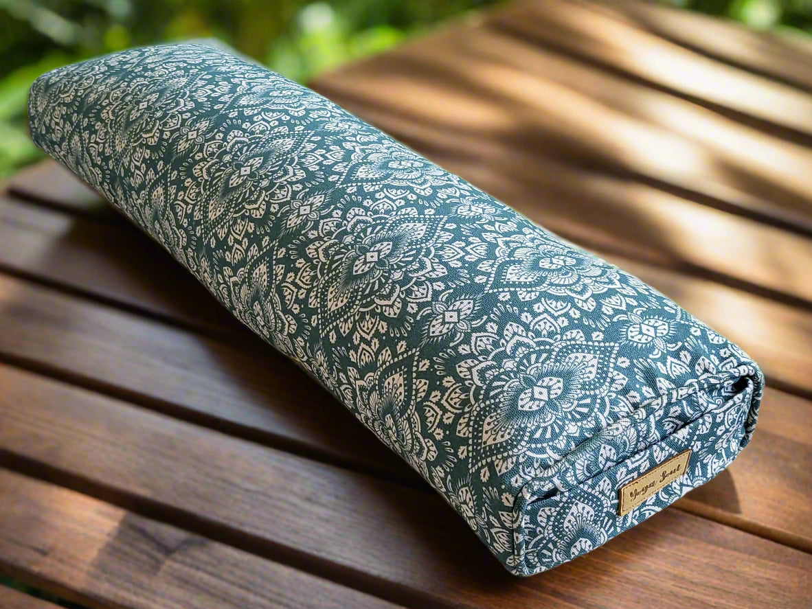 Pranayama Yoga Bolster | Mandala | Teal - Yoga Soul