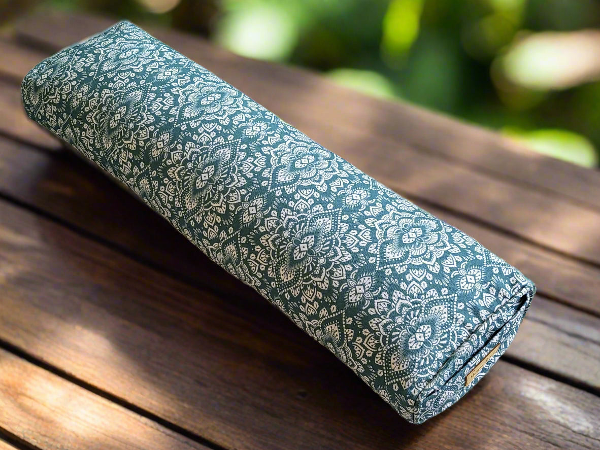 Pranayama Yoga Bolster | Mandala | Teal - Yoga Soul