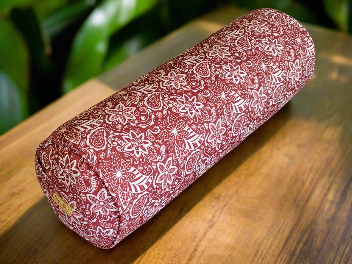 Round Yoga Bolster | StarFlower | Rust - Yoga Soul