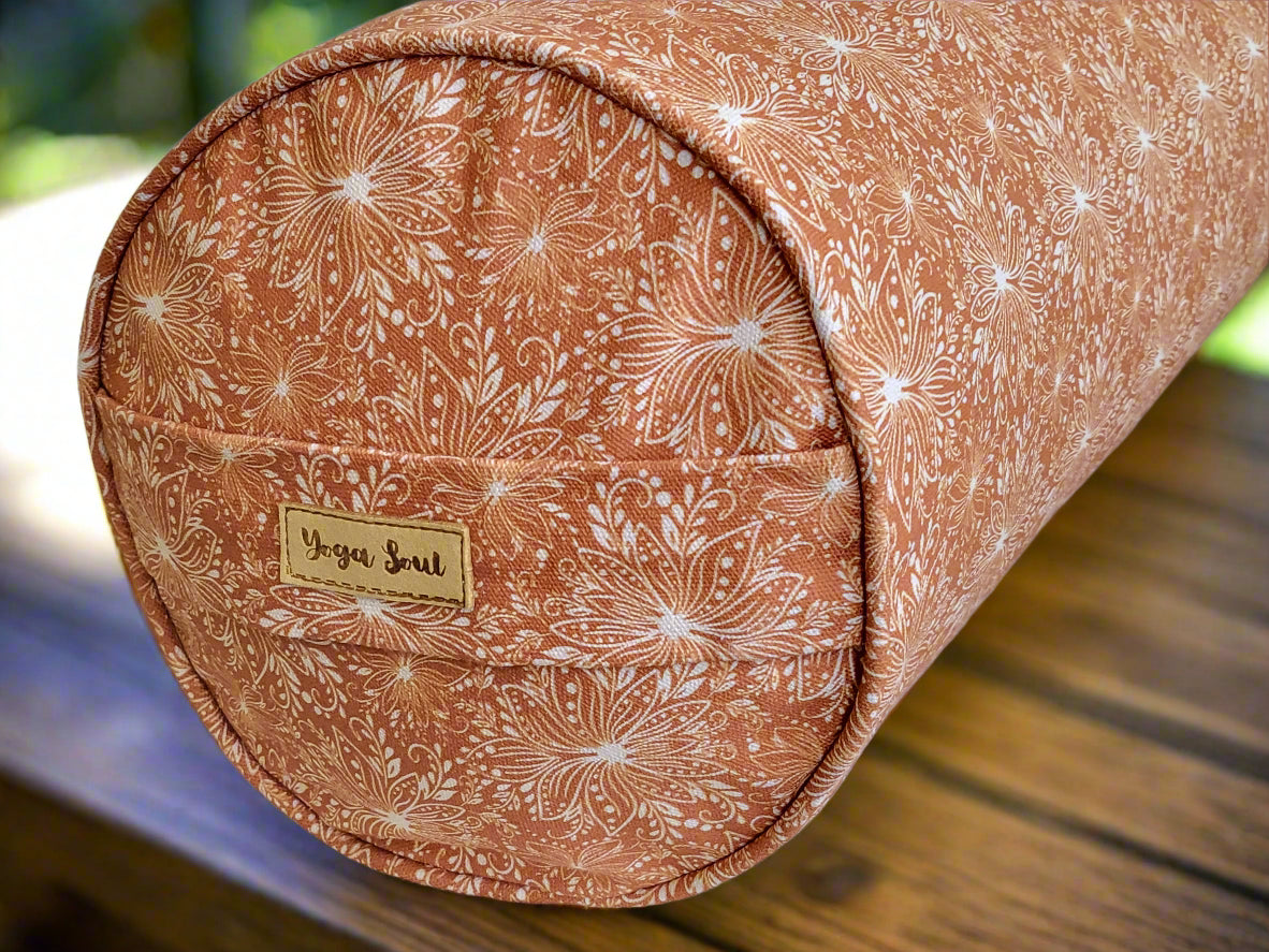 Round Yoga Bolster | Lotus | Earth - Yoga Soul