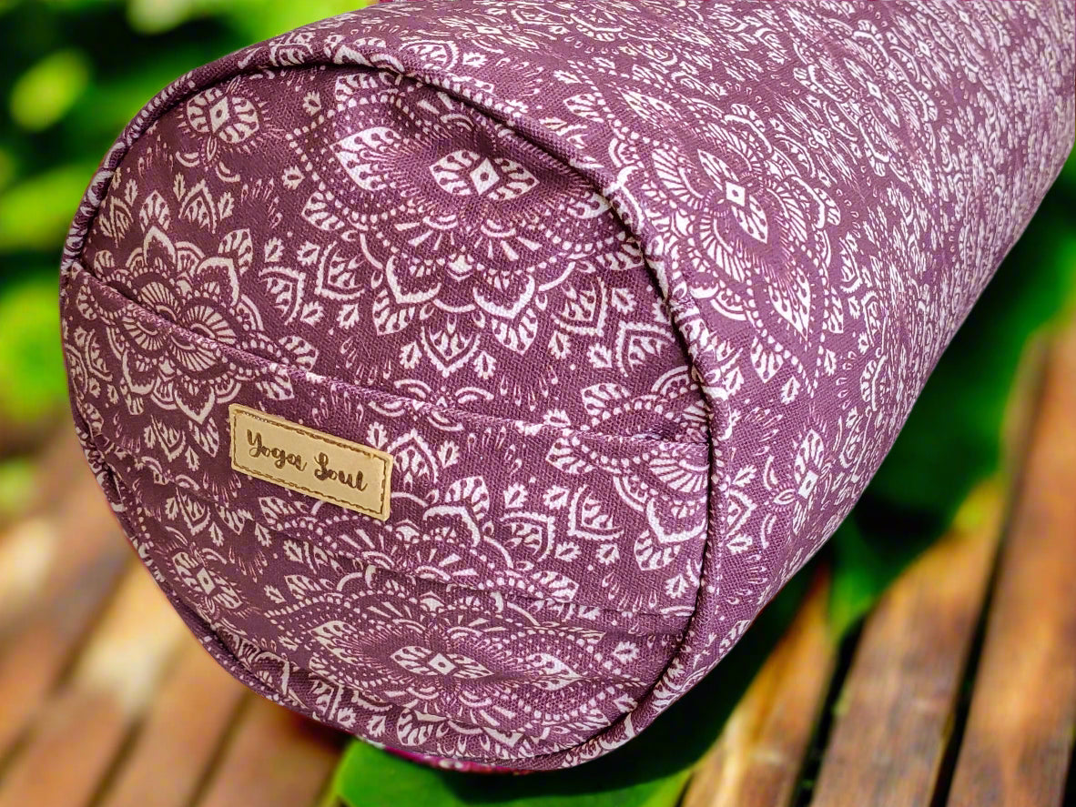 Round Yoga Bolster | Mandala | Amethyst - Yoga Soul