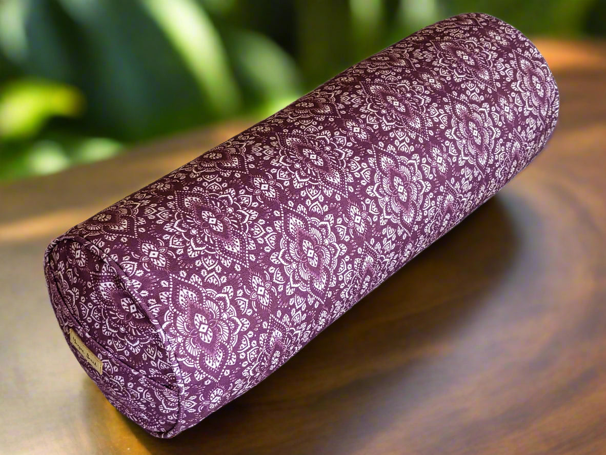 Round Yoga Bolster | Mandala | Amethyst - Yoga Soul