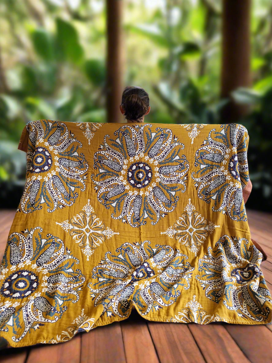 Yoga Blanket | Meditation Blanket | Golden Fire