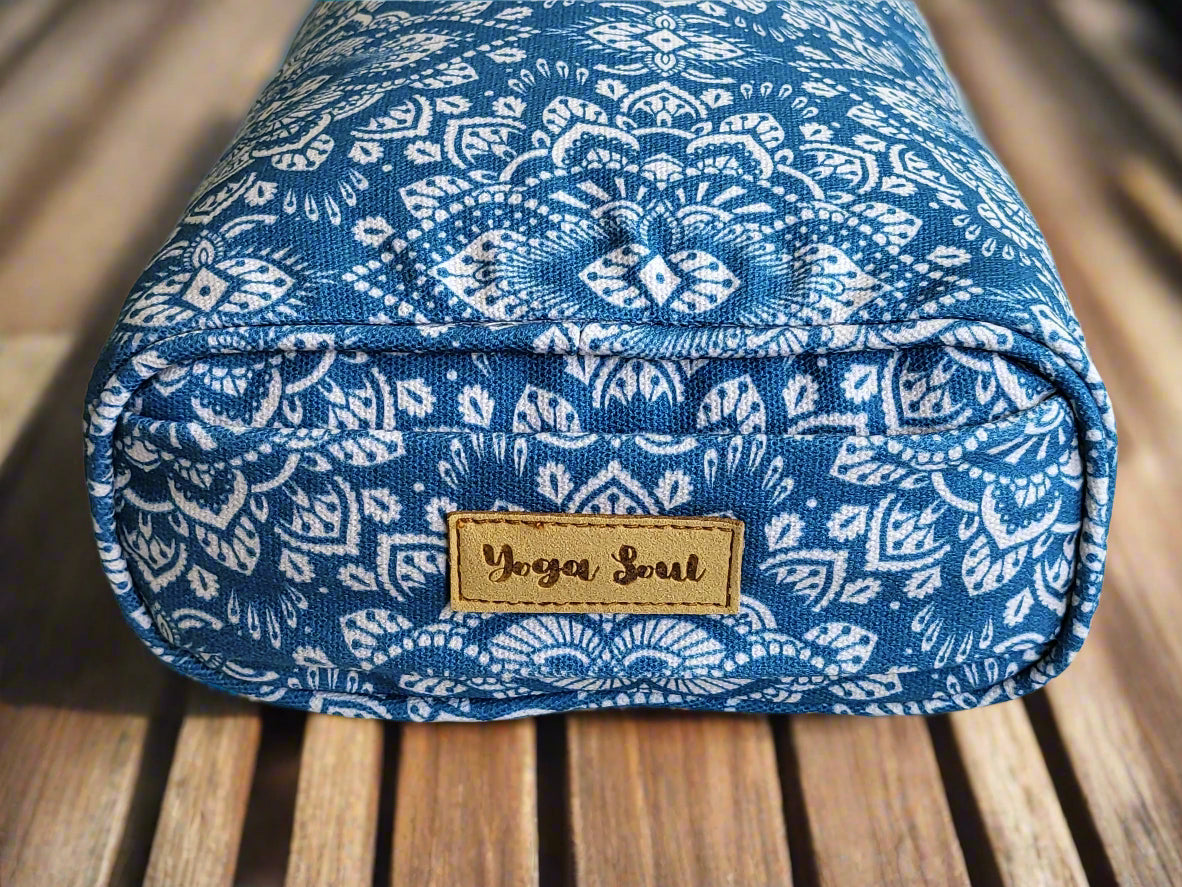 Pranayama Yoga Bolster | Mandala | Indigo Blue - Yoga Soul