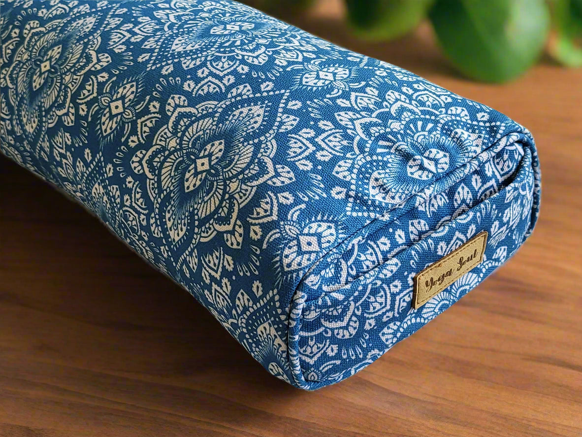 Pranayama Yoga Bolster | Mandala | Indigo Blue - Yoga Soul