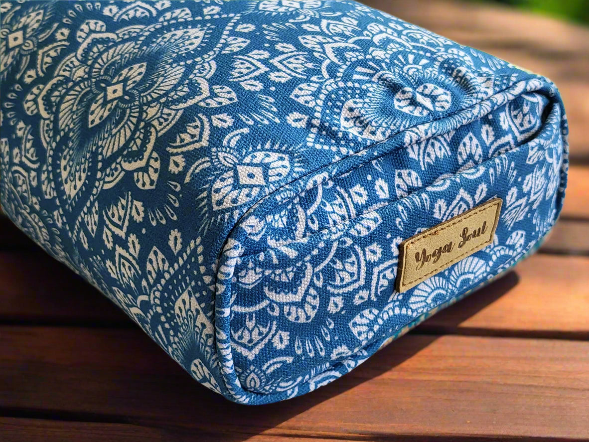 Pranayama Yoga Bolster | Mandala | Indigo Blue - Yoga Soul