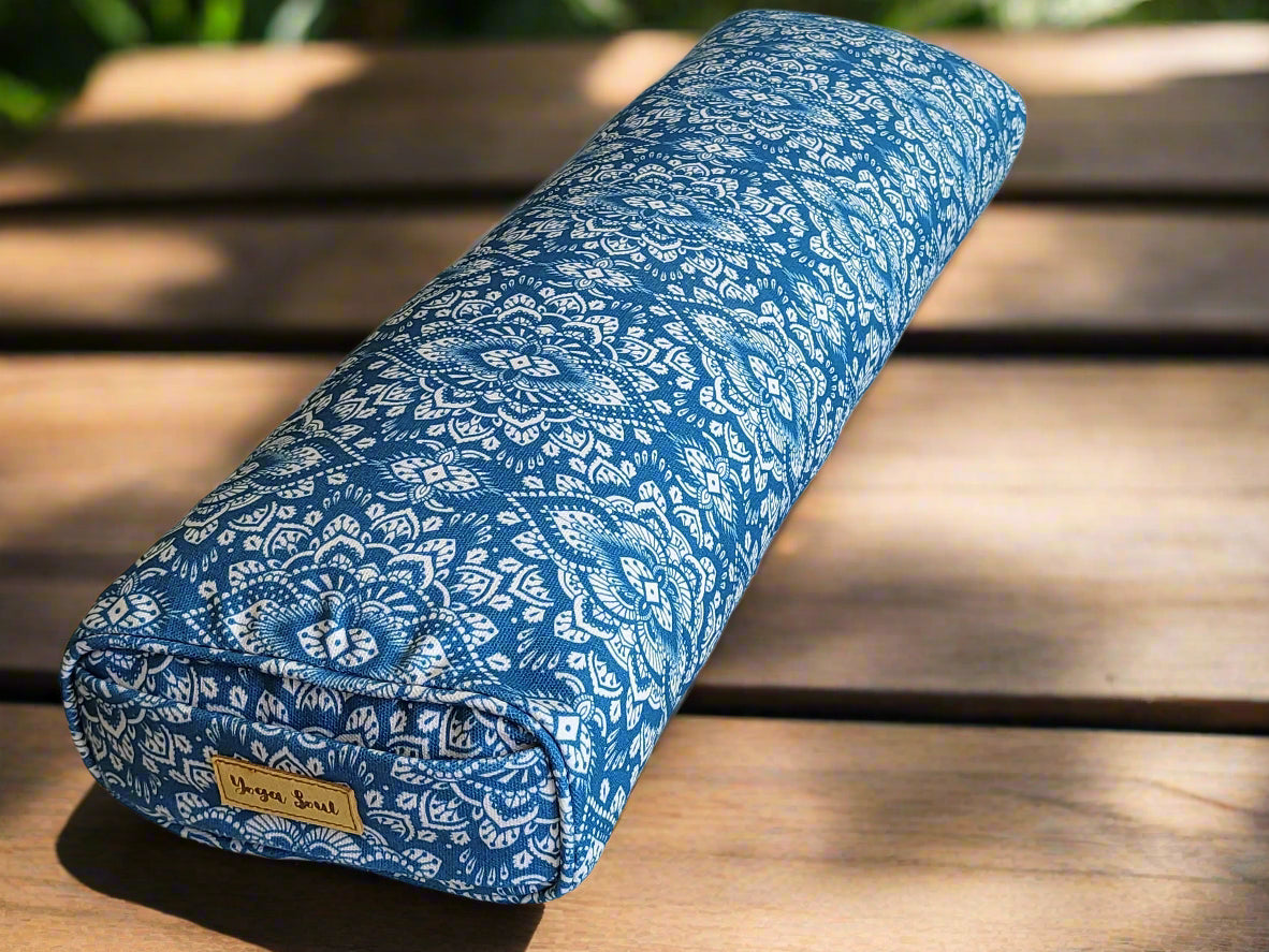 Pranayama Yoga Bolster | Mandala | Indigo Blue - Yoga Soul