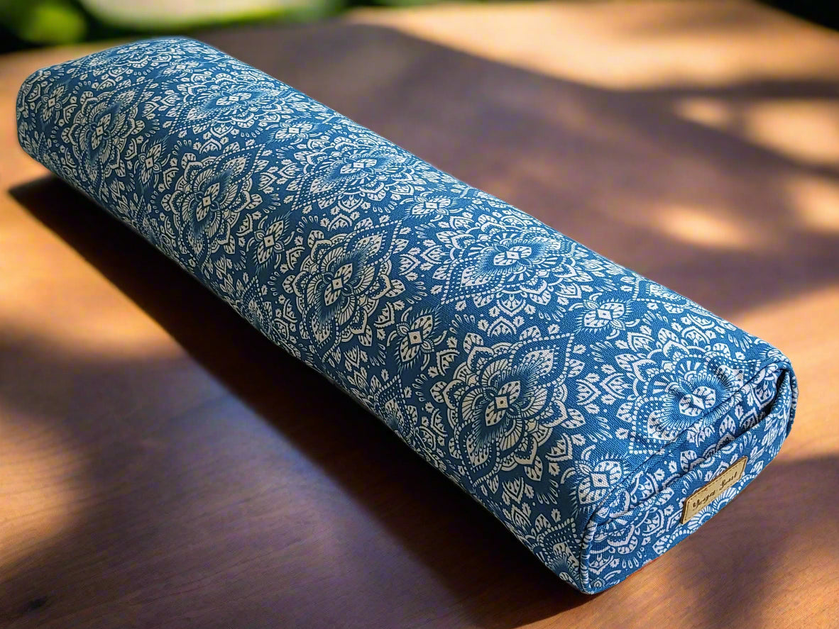 Pranayama Yoga Bolster | Mandala | Indigo Blue - Yoga Soul