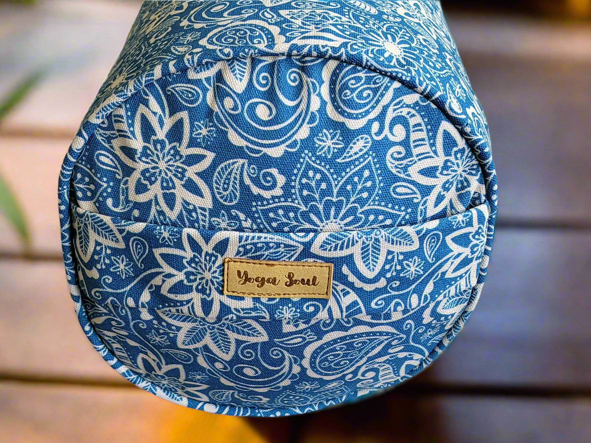 Round Yoga Bolster | StarFlower | Indigo Blue