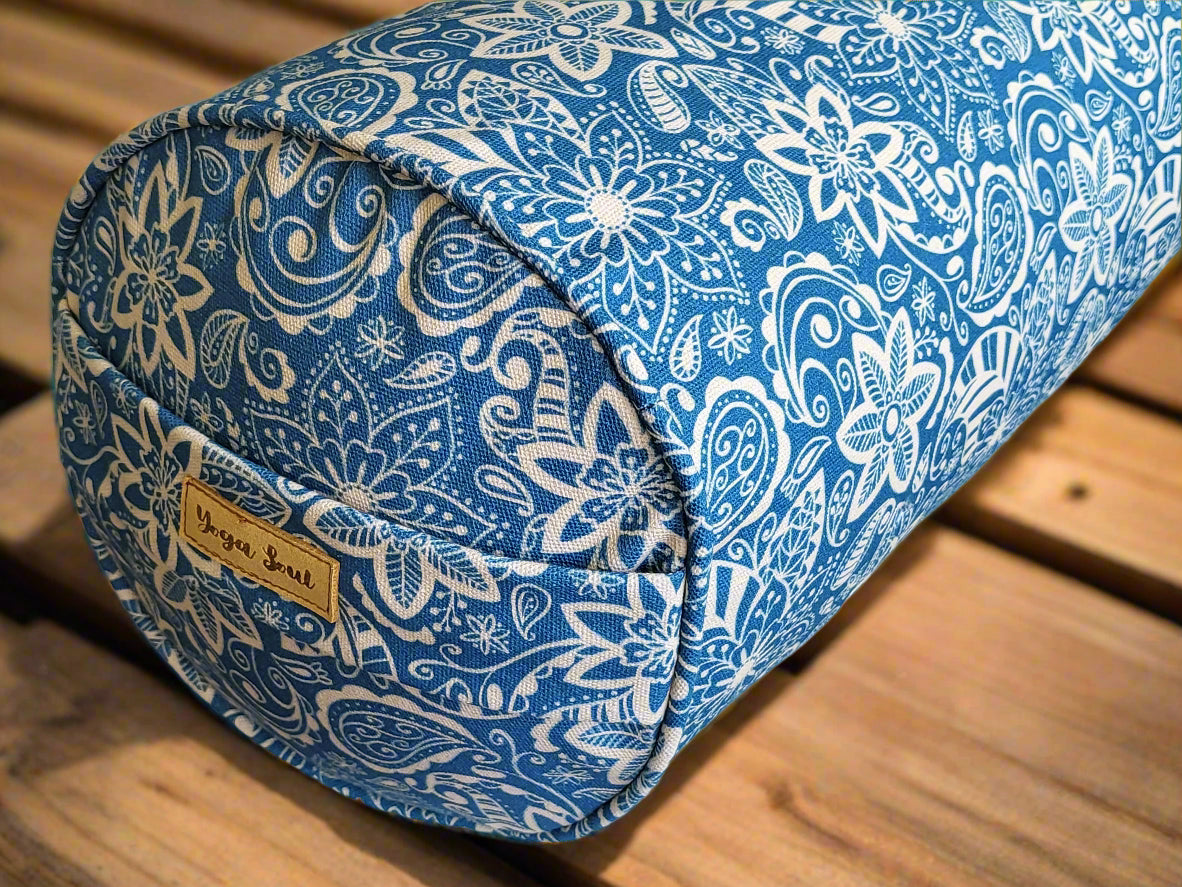 Round Yoga Bolster | StarFlower | Indigo Blue