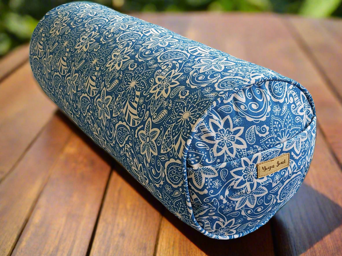 Round Yoga Bolster | StarFlower | Indigo Blue