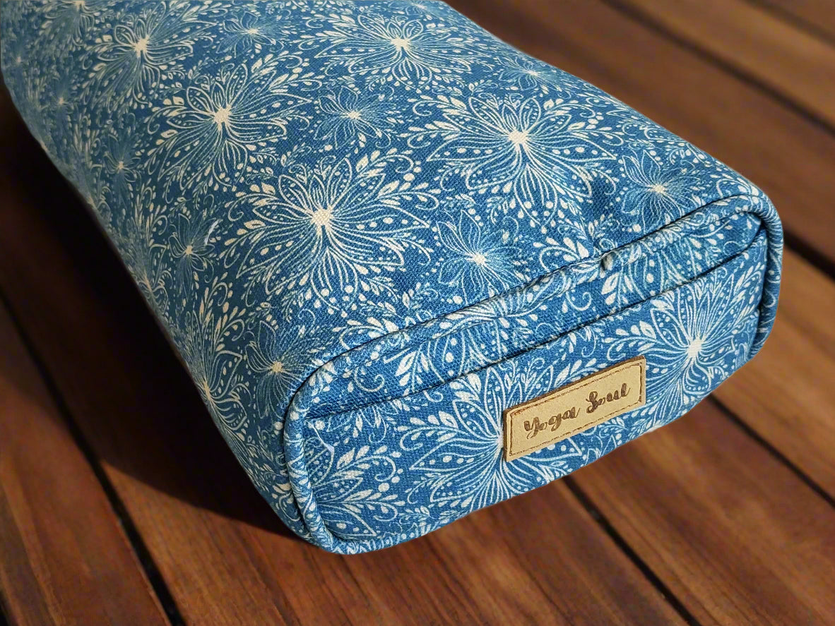 Pranayama Yoga Bolster | Lotus | Indigo Blue