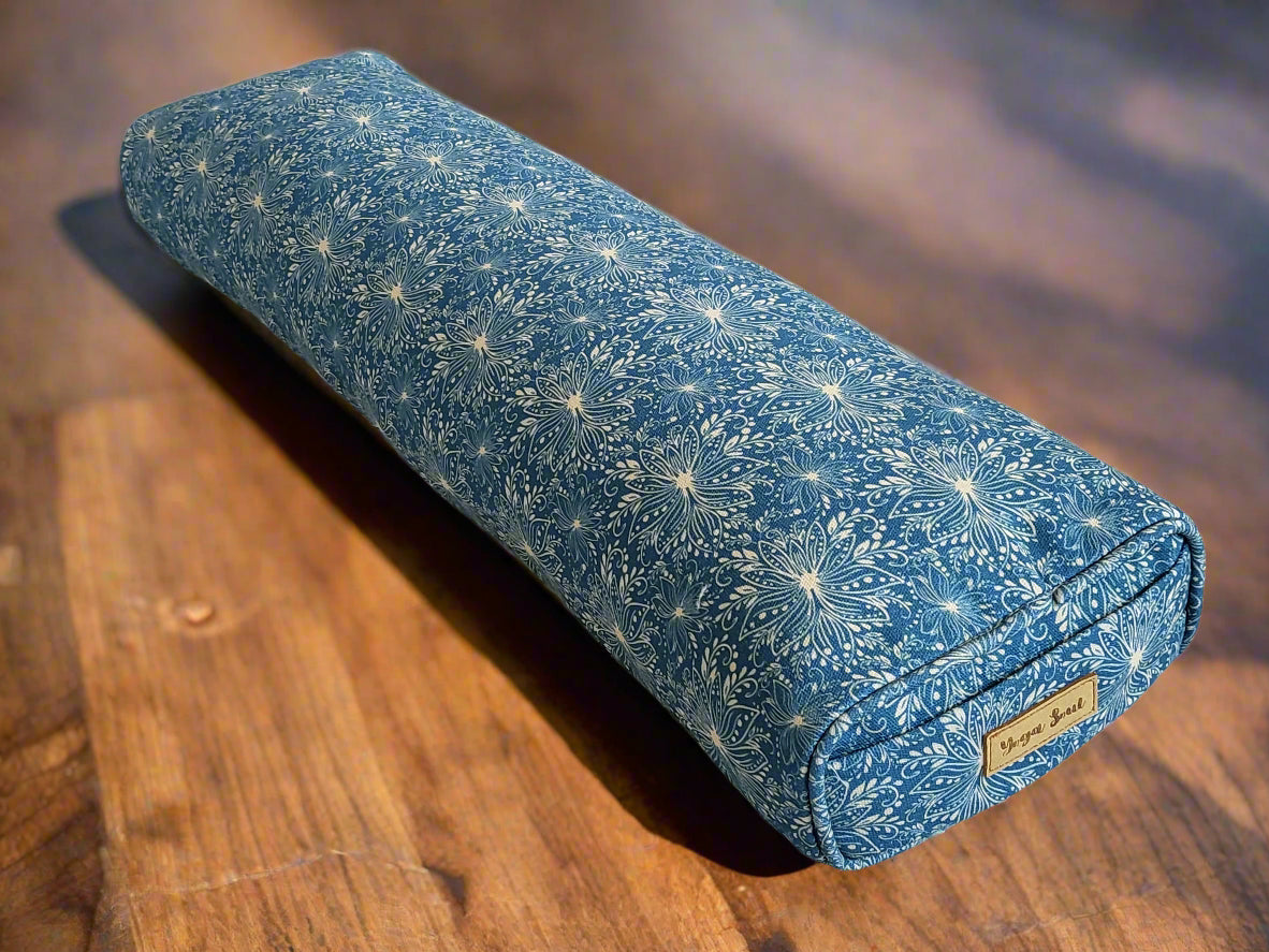 Pranayama Yoga Bolster | Lotus | Indigo Blue